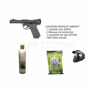 Location pistolet airsoft GBB + gaz — la journée