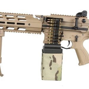 Réplique Airsoft G&G Armament Longue CM16 Lmg Tan – 6mm — vue 5