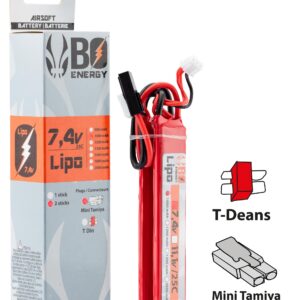 2 sticks batterie Lipo 2S 7.4V 1000mAh 25C