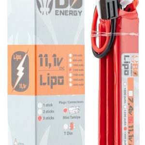 3 sticks batterie Lipo 3S 11.1V 1300mAh 25C