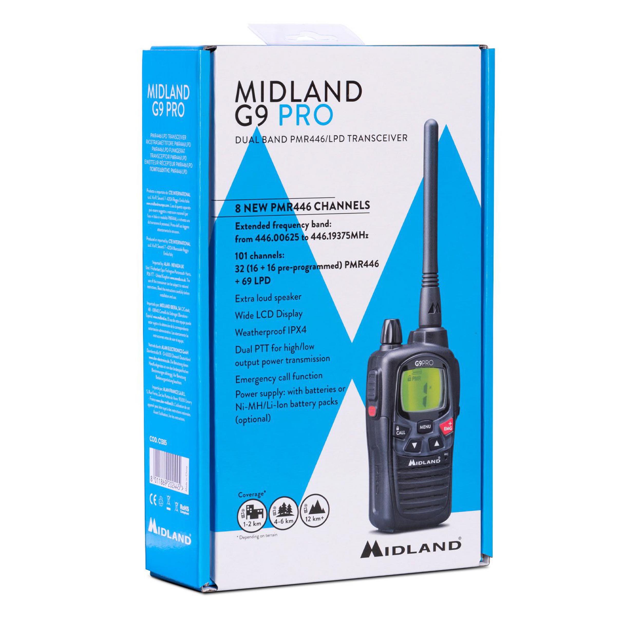 Talkie-Walkie Midland G9 PRO + oreillette - vue 4