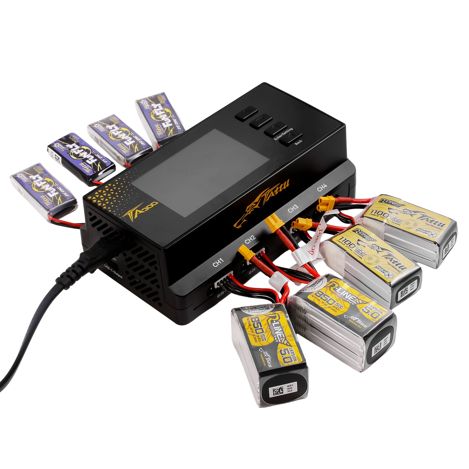 TATTU Chargeur intelligent TA300 G-Tech 8 canaux