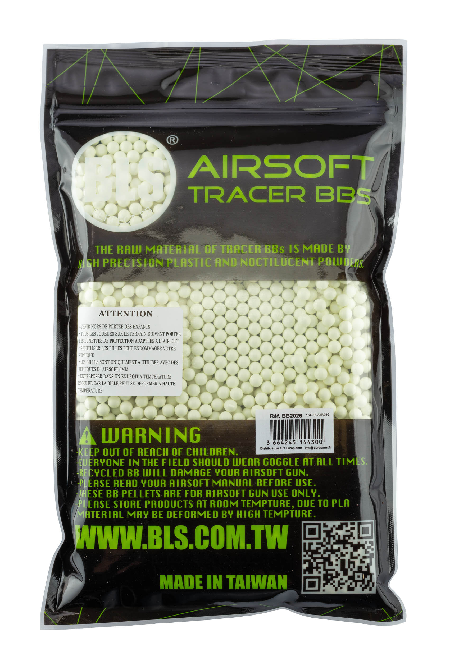 Billes traçantes vertes biodégradables 0.25g BLS - vue 2