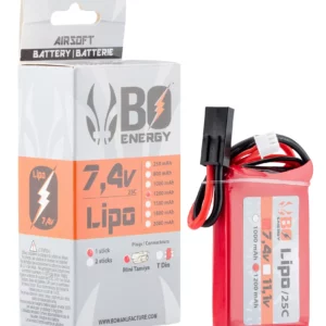 1 stick batterie Lipo 2S 7.4V 1200mAh 25C Peq - vue 1