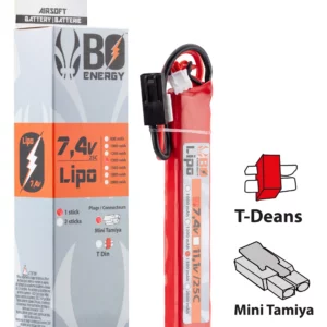 1 stick batterie Lipo 2S 7.4V 1300mAh 25C - vue 1