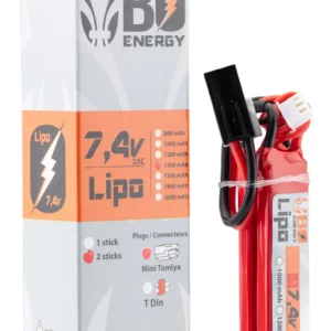 2 sticks batterie Lipo 2S 7.4V 1300mAh 25C - vue 1