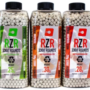 Billes Airsoft 6mm RZR BIO en bouteille 3500 bbs - vue 1