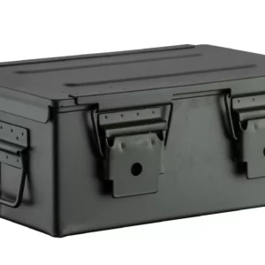 Caisse à munitions métallique verte 33x22x13cm - vue 1
