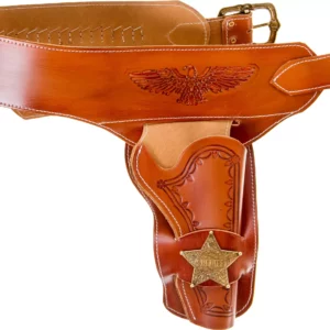 Ceinturon avec un holster sherif pour revolver Western - vue 1