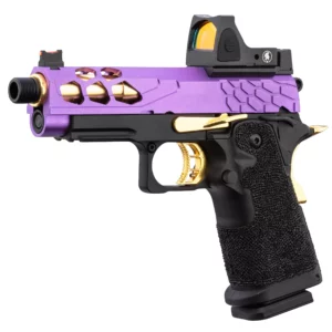 Lancer Tactical Stryk Hi-Capa 4.3 Violet/Or + RMR - vue 1
