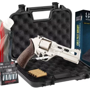 Pack Airsoft revolver CO2 CHIAPPA RHINO 50DS + Co2 + billes + cible + mallette - vue 1