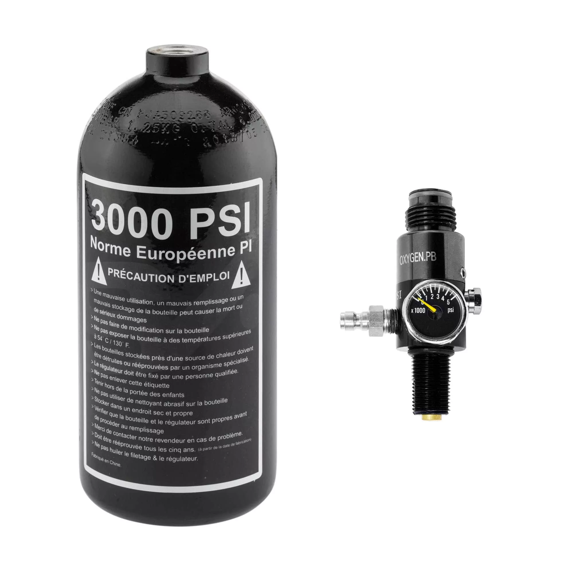 Pack bouteille alu 0.8 L + preset 3000 PSI - vue 1