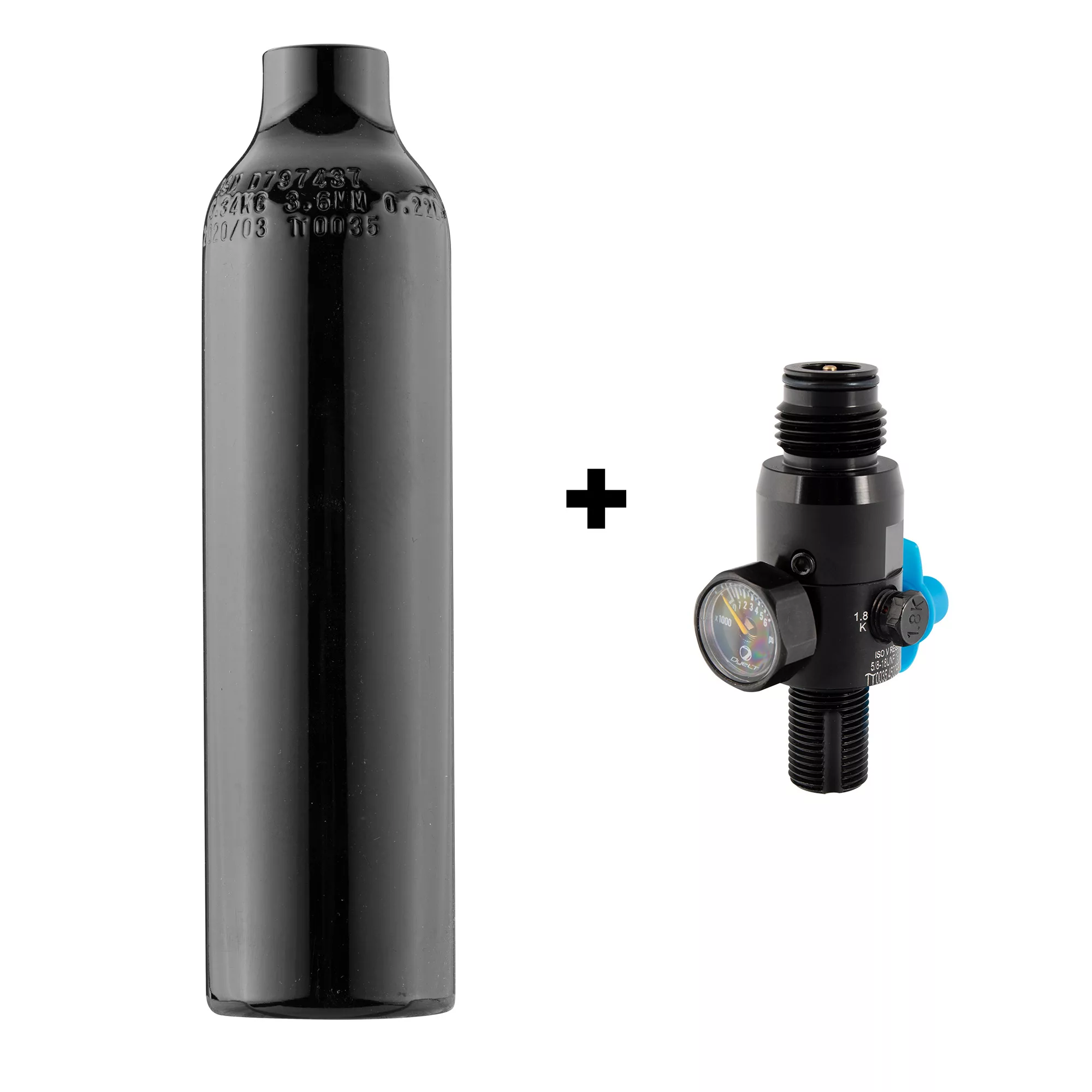 Pack bouteille alu 0,2L + preset 3000 PSI - vue 1