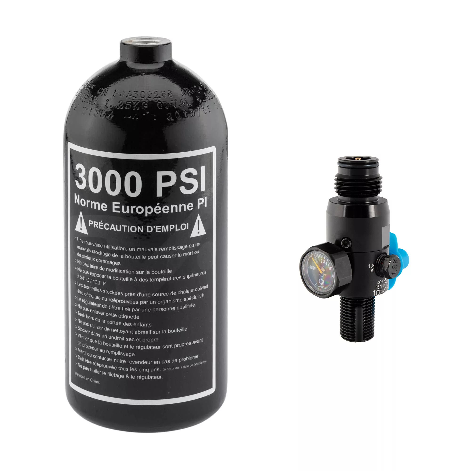 Pack bouteille alu 0,8L preset Dye 3000 PSI - vue 1
