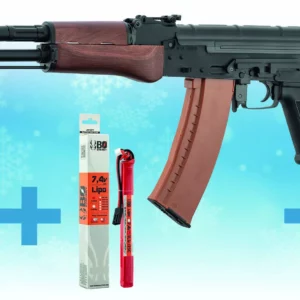 Pack de Noel réplique AEG AK74 + batterie Lipo + chargeur + housse - vue 1