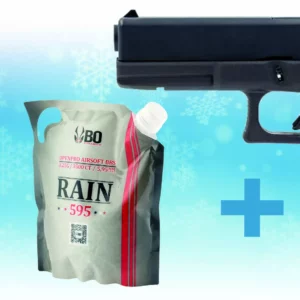 Pack de Noel réplique GBB Raven EU7 Noir + billes + gaz - vue 1