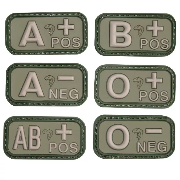 Patch PVC Groupe sanguin vert Viper - vue 1