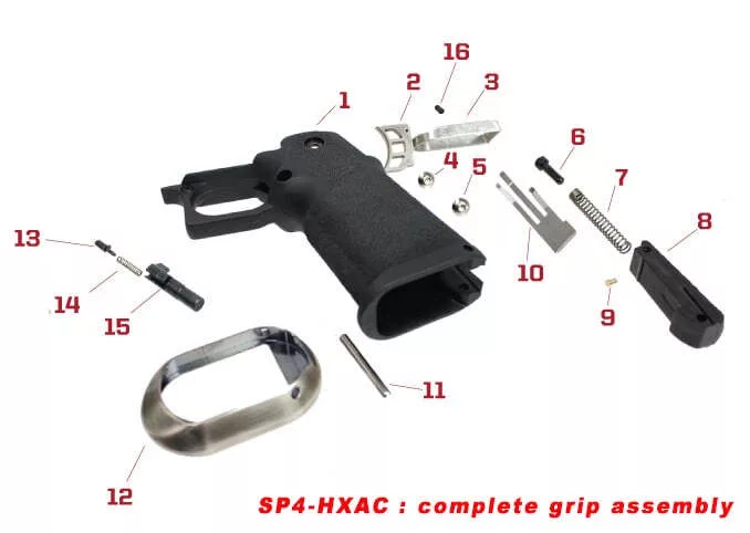 Pièces origine pour série HX grip complet - vue 1