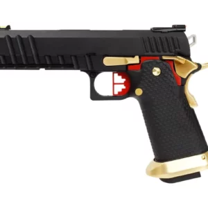 Réplique airsoft GBB HX2032 SEMI / FULL AUTO Noir & Or gaz 1.0J - vue 1