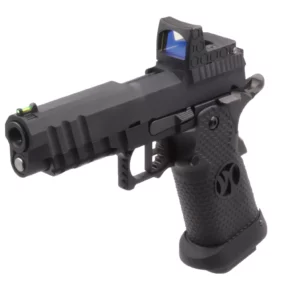 Réplique airsoft GBB HX2602 full Black gaz avec red-dot factice - vue 1